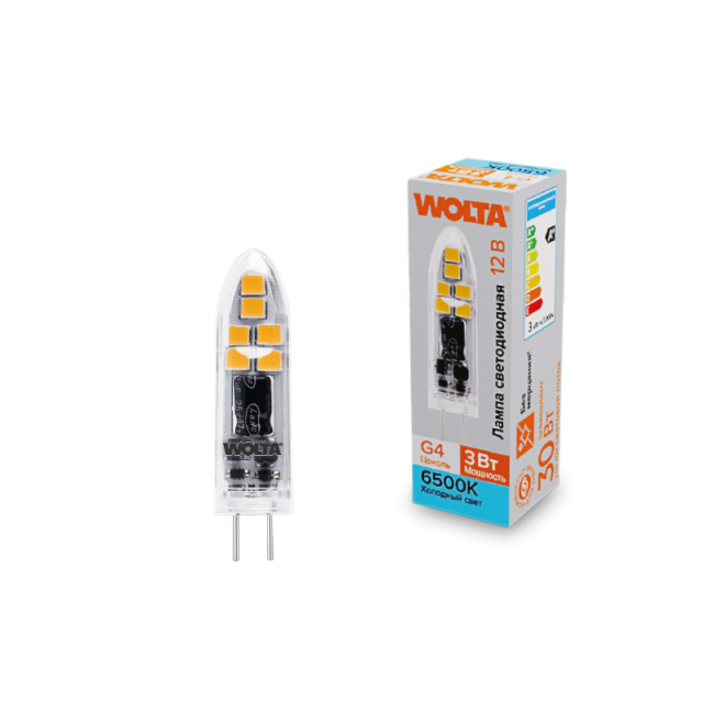 Светодиодная лампа WOLTA WSTD-JC-12V3W6KG4-P 3Вт 6500K G4
