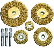 Корщетки со штифтом, набор 5 шт (колеса 25 / 38 / 50 / 63 / 75 мм)