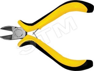 Бокорезы ''Мини'' Профи никелированное покрытие, черно-желтые мягкие ручки 115 мм