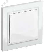 BRITE Выключатель одноклавишный 10А в сборе ВСР10-1-0-БрБ белый