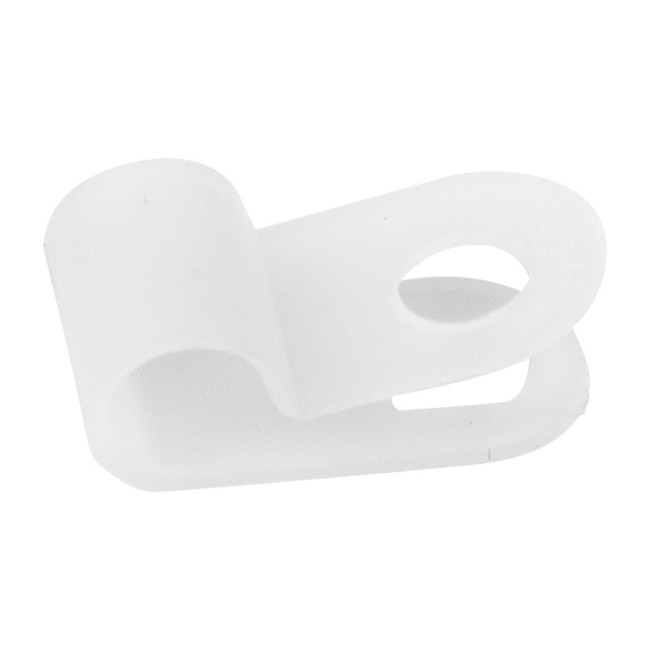 Кабельная скоба под винт REXANT 5 мм, белая, упаковка 50 шт. Кабельная скоба под винт REXANT 5 мм, белая, упаковка 50 шт.