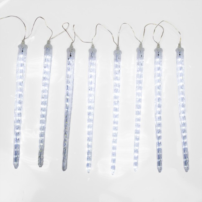Гирлянда светодиодная Сосульки 230В, комплект 8 шт х 42 см, 36x8 LED, не соединяются Гирлянда светодиодная Сосульки 230В, комплект 8 шт х 42 см, 36x8 LED, не соединяются