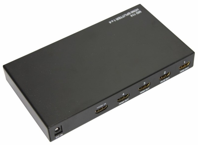 Делитель гнездо HDMI на 4 гнезда HDMI, металл REXANT