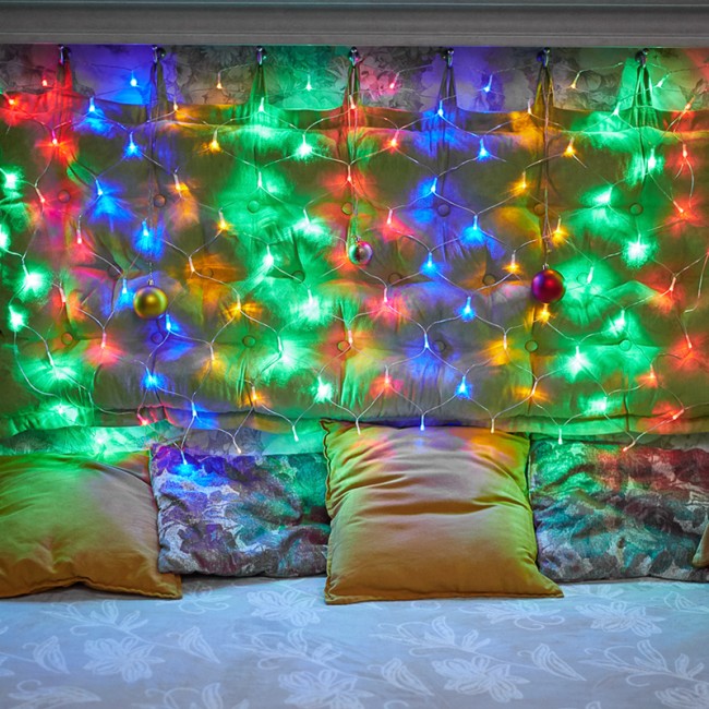 Гирлянда Сеть 1х1,5м, прозрачный ПВХ, 96 LED Мультиколор Гирлянда Сеть 1х1,5м, прозрачный ПВХ, 96 LED Мультиколор