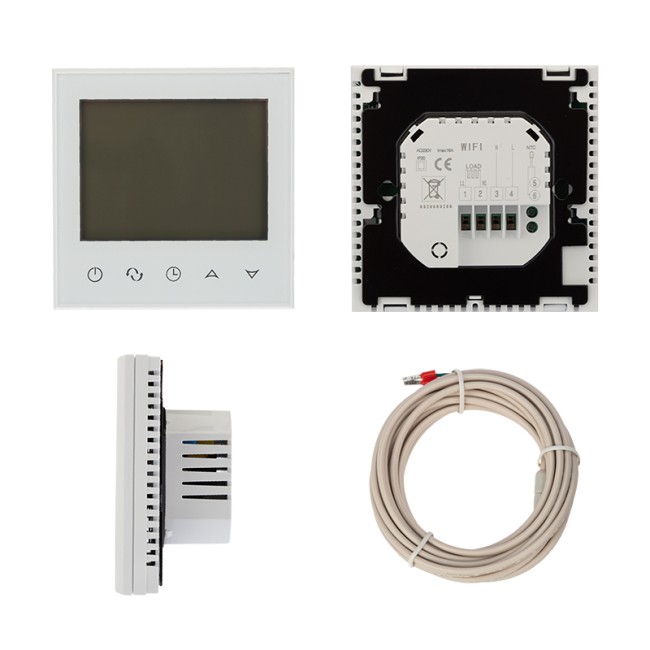 Терморегулятор c сенсорными кнопками R150 Wi-Fi, белый REXANT Терморегулятор c сенсорными кнопками R150 Wi-Fi, белый REXANT