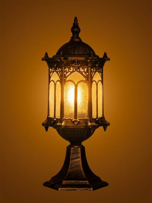 Светильник садово-парковый "Ампир" 60 Вт, стойка шагрень/бронза Е27, TDM