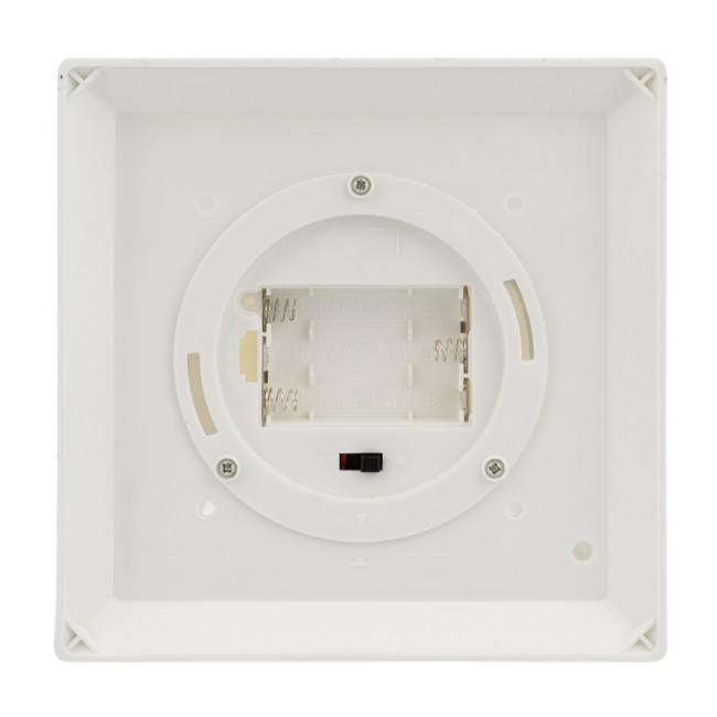 Декоративный фонарь со свечой 14x14x29 см, белый корпус, теплый белый цвет свечения NEON-NIGHT