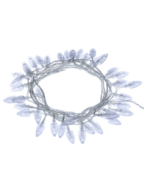 Гирлянда светодиодная "Шишки" 50LED, 5м, 8 режимов, многоцвет., прозр. шнур, 250 В, TDM 