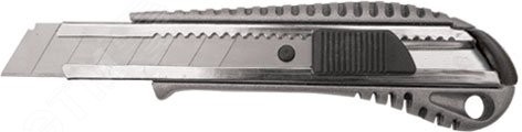 Нож технический ''Классик'' 18 мм, усиленнный, метал. корпус, резиновая вставка