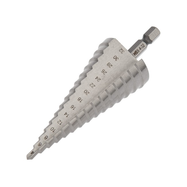 Сверло по металлу ступенчатое 4,0-32,0 мм 102 mm 62 HRC Kranz