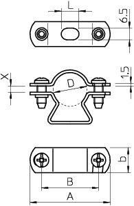 Скоба для кабеля и труб d30-38мм 733 30VA (уп.25шт) OBO 1362070 Скоба для кабеля и труб d30-38мм 733 30VA (уп.25шт) OBO 1362070