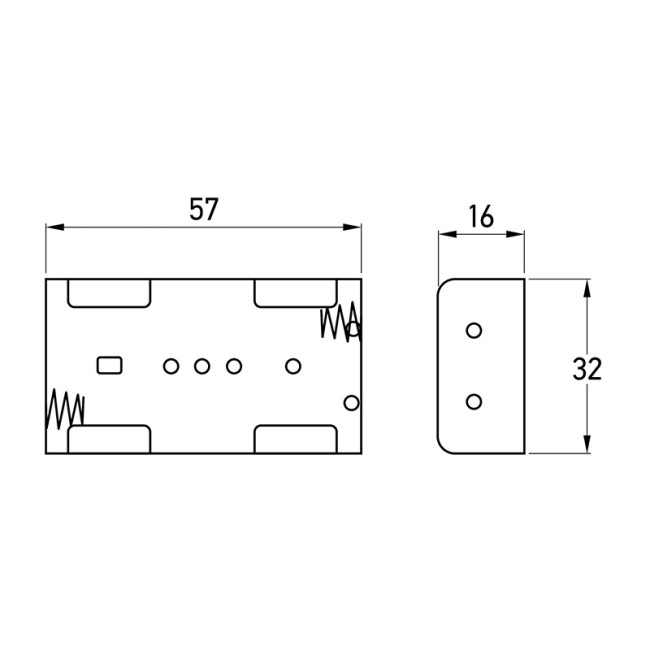 Отсек батарейный BH321, 2xAA (с проводами), 5 штук Отсек батарейный BH321, 2xAA (с проводами), 5 штук