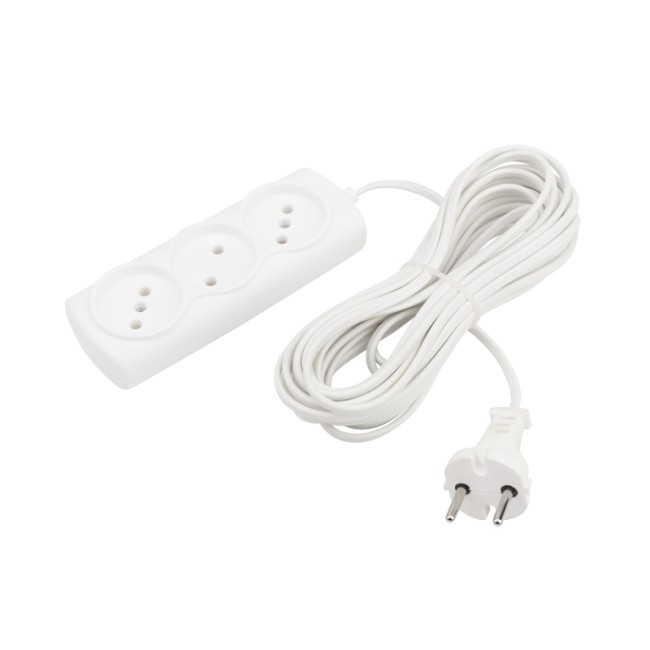 Удлинитель PROconnect STANDARD 3 гнезда, 7 м, 2х0.75 мм², б/з, белый Удлинитель PROconnect STANDARD 3 гнезда, 7 м, 2х0.75 мм², б/з, белый