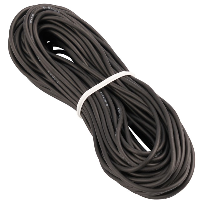 Провод автомобильный ПГВА/ПВАМ REXANT 1х0,50 мм черный, мини-бухта 10 метров