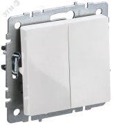 BRITE Выключатель двухклавишный 10А ВС10-2-0-БрБ белый