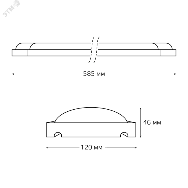 Светильник светодиодный ДПО 18 Вт 1560 Лм 6500К IP20 585х120х46 мм сталь WLF-4 Gauss Светильник светодиодный ДПО 18 Вт 1560 Лм 6500К IP20 585х120х46 мм сталь WLF-4 Gauss
