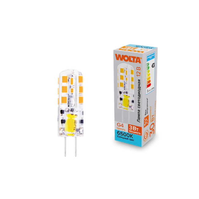 Светодиодная лампа WOLTA WSTD-JC-12V3W6KG4-S 3Вт 6500K G4