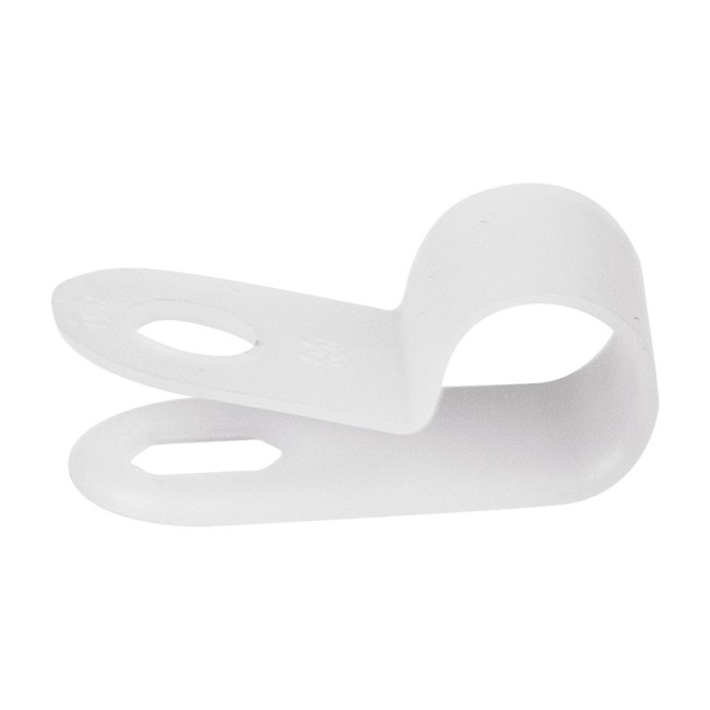 Кабельная скоба под винт REXANT 6 мм, белая, упаковка 50 шт. Кабельная скоба под винт REXANT 6 мм, белая, упаковка 50 шт.