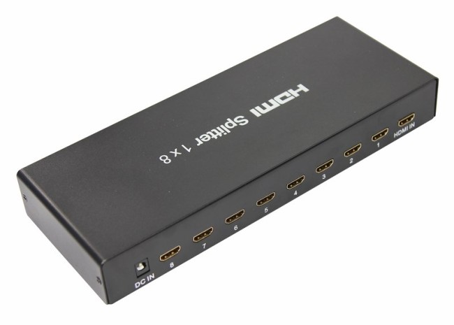 Делитель гнездо HDMI на 8 гнезд HDMI, металл REXANT