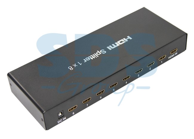 Делитель гнездо HDMI на 8 гнезд HDMI, металл REXANT