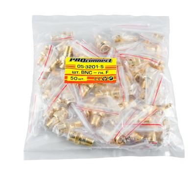 Переход гнездо F - штекер BNC GOLD PROCONNECT Переход гнездо F - штекер BNC GOLD PROCONNECT
