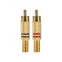Разъем штекер RCA металл пайка черный/красный, Gold PROconnect