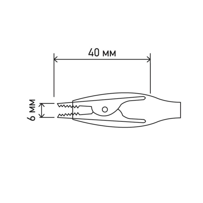 Зажим «крокодил» 5 А 40 мм в изоляторе REXANT Зажим «крокодил» 5 А 40 мм в изоляторе REXANT