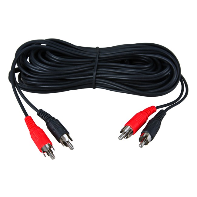 Шнур 2 RCA - 2 RCA, 5м, черный REXANT Шнур 2 RCA - 2 RCA, 5м, черный REXANT