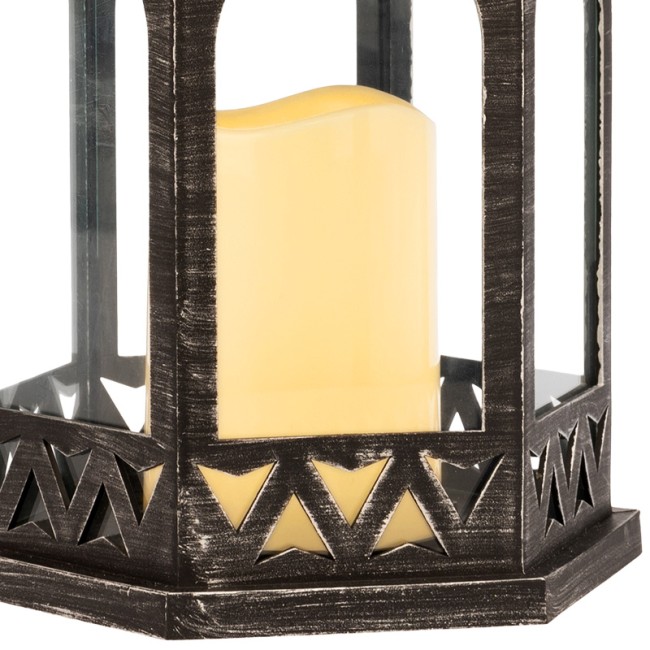 Декоративный фонарь со свечой 18x16,5x31 см, черный корпус, теплый белый цвет свечения NEON-NIGHT Декоративный фонарь со свечой 18x16,5x31 см, черный корпус, теплый белый цвет свечения NEON-NIGHT