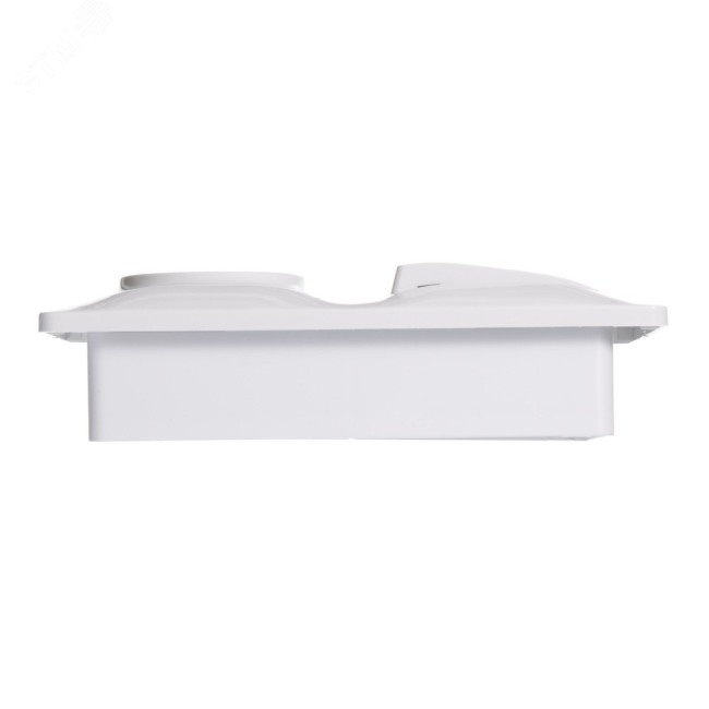 Блок: розетка + выключатель трехклавишный белый