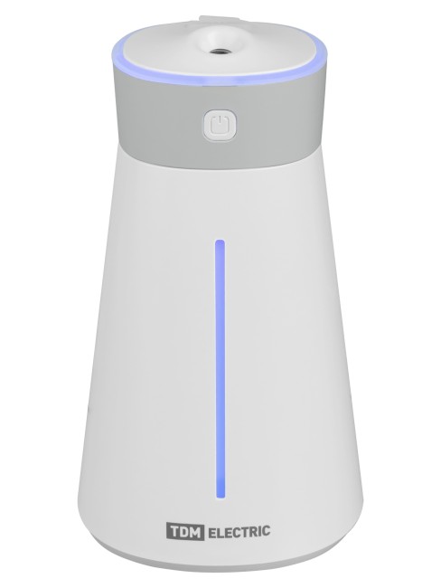 Портативный увлажнитель воздуха "Ареал мини", 0,38 л, RGB, насадки: вентилятор, ночник, белый, TDM