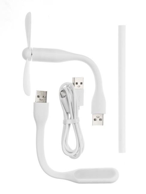 Портативный увлажнитель воздуха "Ареал мини", 0,38 л, RGB, насадки: вентилятор, ночник, белый, TDM