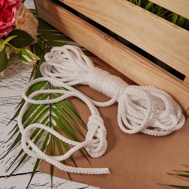 Шнур 7 мм 10 м белый REXANT