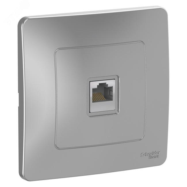 BLANCA скрытой установки розетка компьютерная RJ45, алюминий