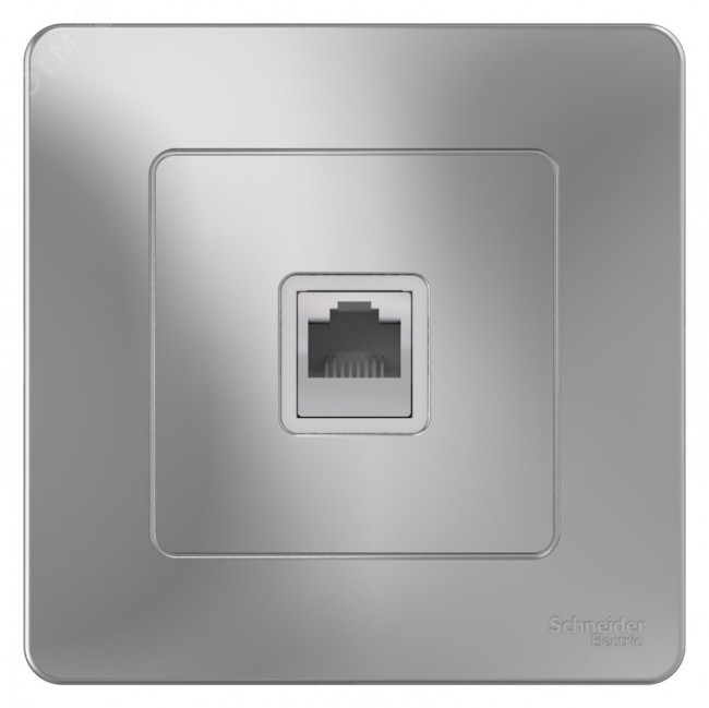 BLANCA скрытой установки розетка компьютерная RJ45, алюминий
