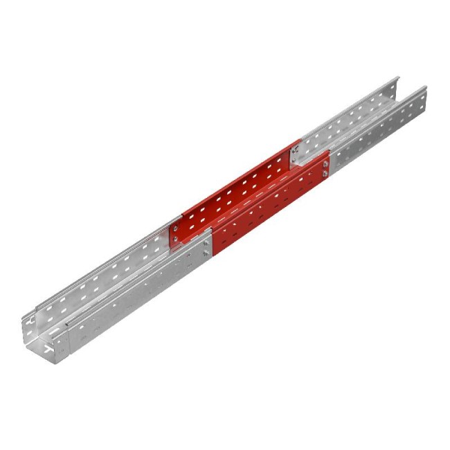 Лоток листовой перфорированный 100х80 L3000 сталь 0.7мм "БЫСТРЫЙ МОНТАЖ ПЛЮС" LPplus80-100-0.7-3000 оцинк. КМ PL0234