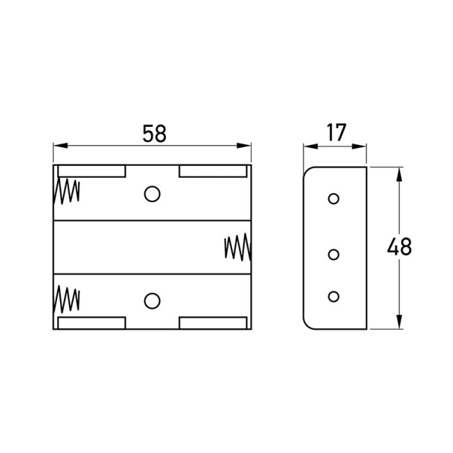 Отсек батарейный BH331, 3xAA (с проводами), 5 штук Отсек батарейный BH331, 3xAA (с проводами), 5 штук