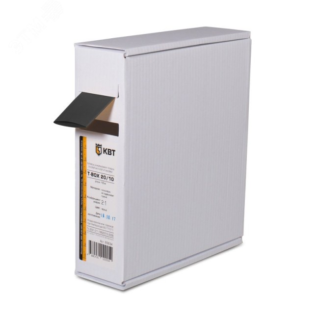 Трубка ТУТ 10/5 черный (T-BOX 10м) (КВТ)