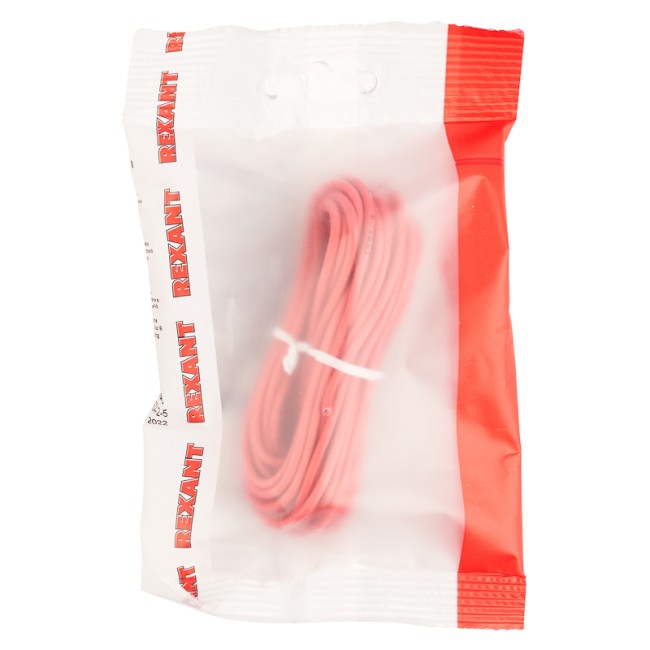 Провод автомобильный ПГВА/ПВАМ REXANT 1х0,75 мм красный, мини-бухта 5 метров