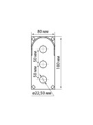 Корпус КП103 c козырьком для кнопок, 3 места, ABS желтый, IP66 TDM