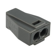 Экспресс-клемма с пастой СМК 773-302, 2-проводная до 2,5 мм², серая (100 шт/уп) REXANT Экспресс-клемма с пастой СМК 773-302, 2-проводная до 2,5 мм², серая (100 шт/уп) REXANT