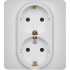 Розетка Inspiria 16А 250В 2х2P+E немецк. стандарт бел. IEK 673750
