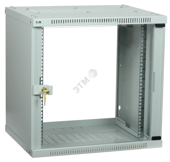 Шкаф LINEA WE 6U 600x450мм дверь стекло серый