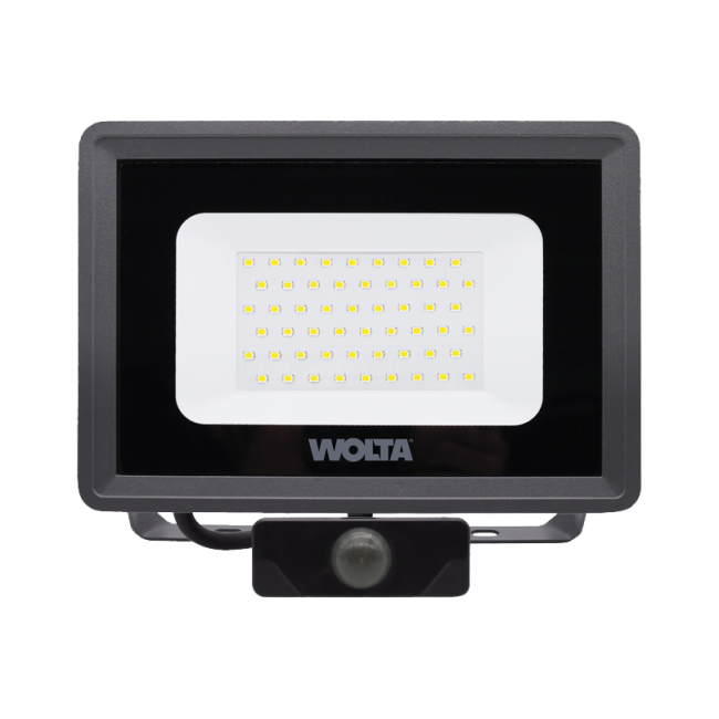 Светодиодный прожектор WOLTA WFL-50W/06s 50Вт 5700K IP65 с Датчиком