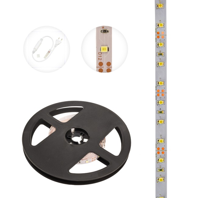 Лента светодиодная 12В, SMD2835, 4,8Вт/м, 60 LED/м, 6500K, 8мм, 5м, IP20 LAMPER Лента светодиодная 12В, SMD2835, 4,8Вт/м, 60 LED/м, 6500K, 8мм, 5м, IP20 LAMPER