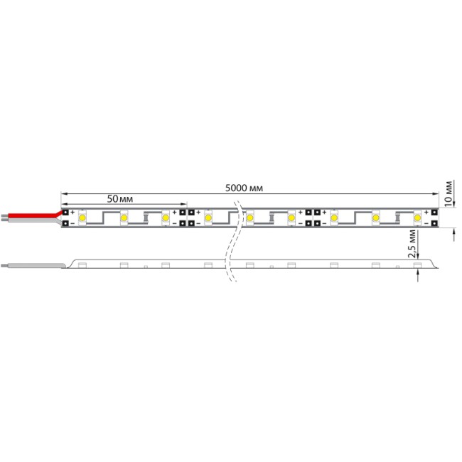 Лента светодиодная 12В, SMD2835, 4,8Вт/м, 60 LED/м, 6500K, 8мм, 5м, IP20 LAMPER Лента светодиодная 12В, SMD2835, 4,8Вт/м, 60 LED/м, 6500K, 8мм, 5м, IP20 LAMPER