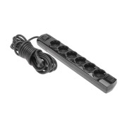 Удлинитель PREMIUM 6 гнезд, 5м, 3х1,5мм², с/з, с выключателем, черный REXANT Удлинитель PREMIUM 6 гнезд, 5м, 3х1,5мм², с/з, с выключателем, черный REXANT