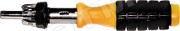 Отвертка реверсивная, 6 CrV бит, желтая ручка с антискользящей накладкой