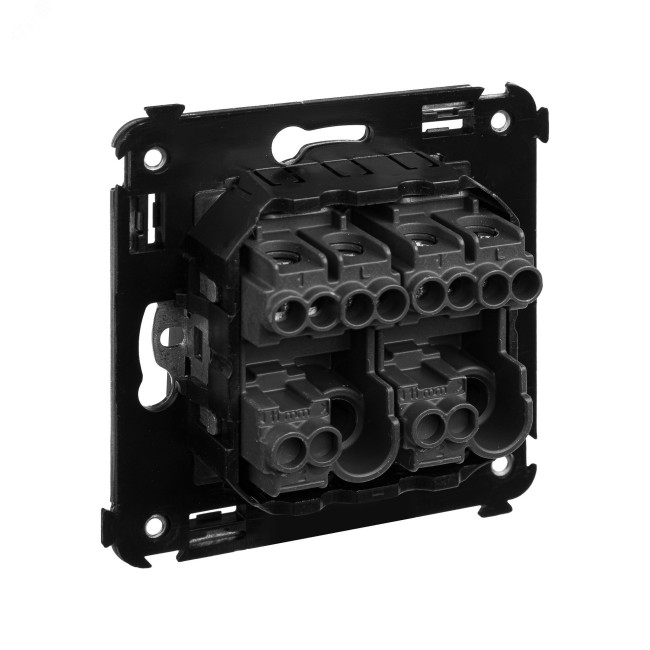 Кнопка двухклавишная в стену, ''Avanti'', ''Черный матовый'' Кнопка двухклавишная в стену, ''Avanti'', ''Черный матовый''