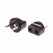 Адаптер сетевой (переходник) с Евро А/F на вилку С1 CEE 7/2 «Питер» 6А б/з черный REXANT Адаптер сетевой (переходник) с Евро А/F на вилку С1 CEE 7/2 «Питер» 6А б/з черный REXANT